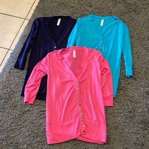 Zenana Outfitters lot of 3 cardigans